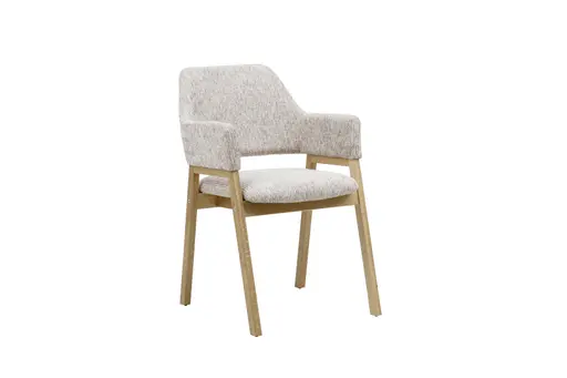 Armlehnstuhl - Stoff, Lichtgrau