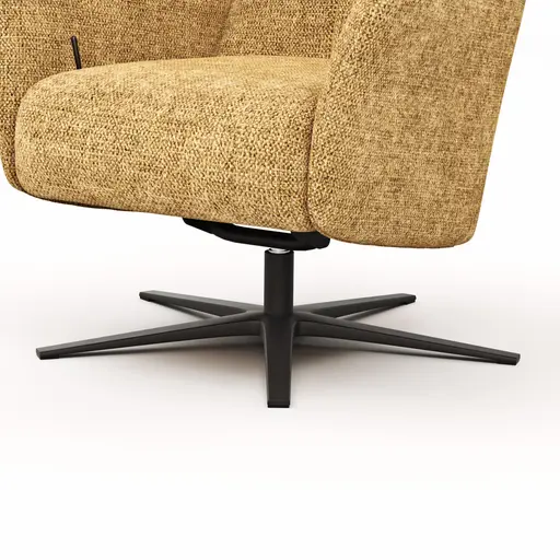 Sessel Noto Relax II - Rückenlehne verstellbar, Stoff, Senfgelb