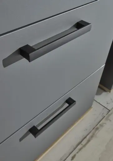 Vitrine - mit Beleuchtung, B ca. 60 cm, Grau, Artisan Eiche Nachbildung