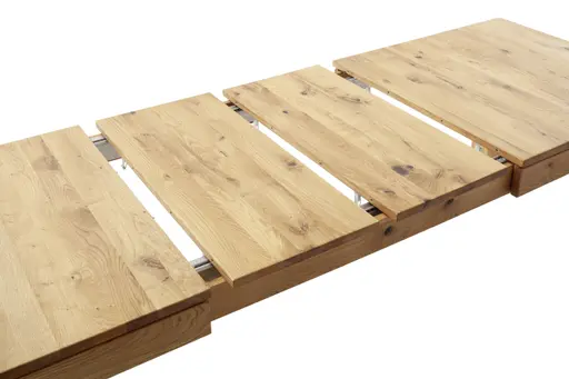 Esstisch - ausziehbar, LB ca. 180 (260) x90 cm, Balkeneiche massiv