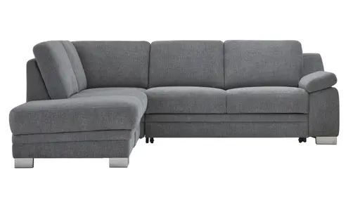 Ecksofa Tavira - Ecke links und 2,5-Sitzer rechts, Stoff, Grau