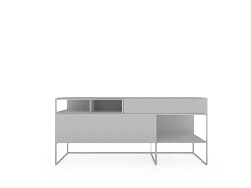 Sideboard Catona - Lack matt, Steingrau