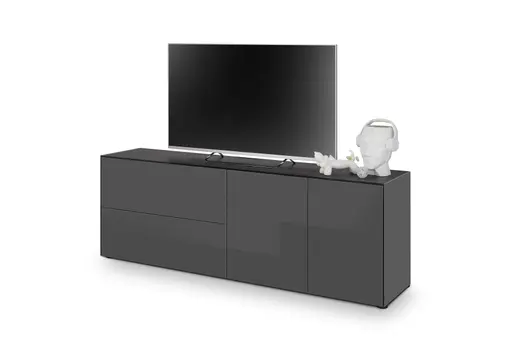 Lowboard - B ca. 181 cm, Anthrazit, Keramikoptik