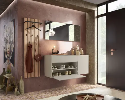 Schuhschrank GEENA - B ca. 137 cm, Kaschmir