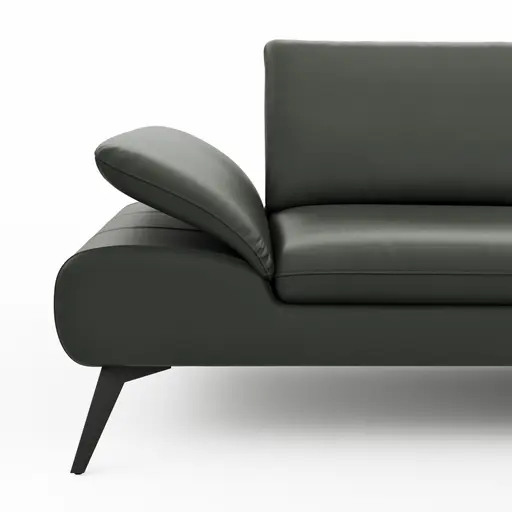 Sofa Collina - 3-Sitzer, Leder, Schlammgrün