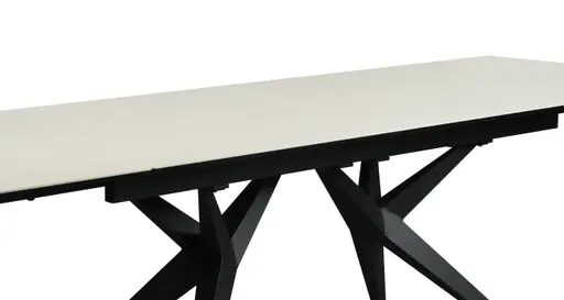 Esstisch MICHELA - ausziehbar, LB ca. 180x95 cm, Glaskeramik, Travertin farbig