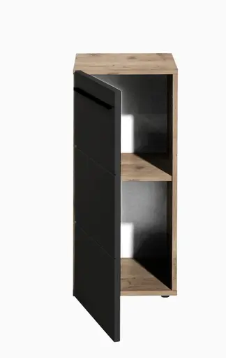 Kommode- Vintage Holz, Schwarz, Matt, Tiefzieh