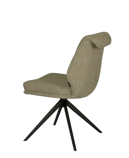 Stuhl MARLIES - drehbar, Stoff, Taupe
