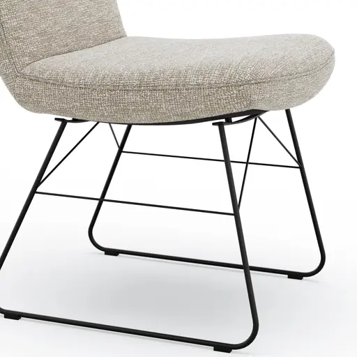 Stuhl Kamari - Stoff, Graubeige