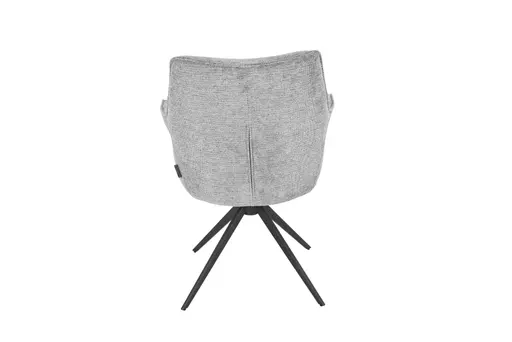 Armlehnstuhl MAIKE - drehbar, Stoff, Hellgrau