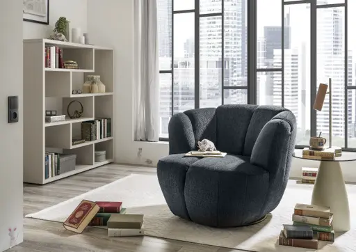 Drehsessel - Größe. L, Stoff, Schwarz