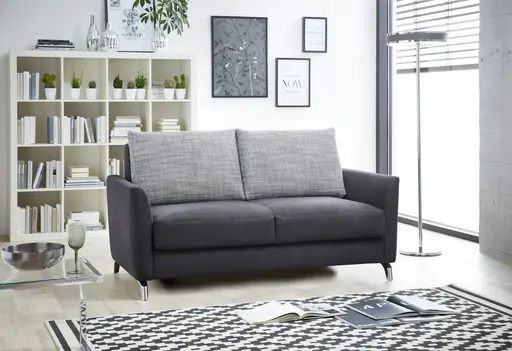 Sofa - Schlaffunktion, Stoff, Schwarz