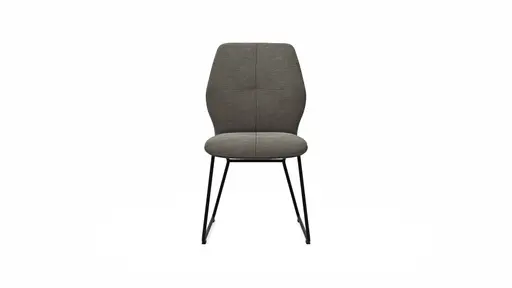 Stuhl Dinner - Stoff, Dunkelbraun