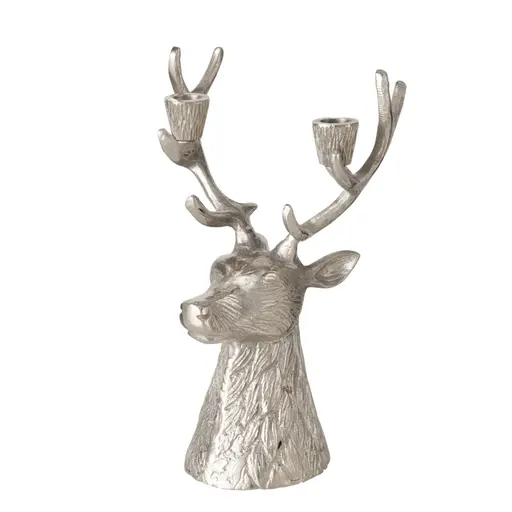 Kerzenleuchter - BHT ca. 20x31,5x15 cm, Silberfarben