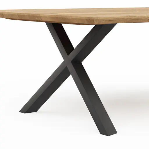 Esstisch Flore - LB ca. 220x120 cm, Wildeiche massiv, natur geölt