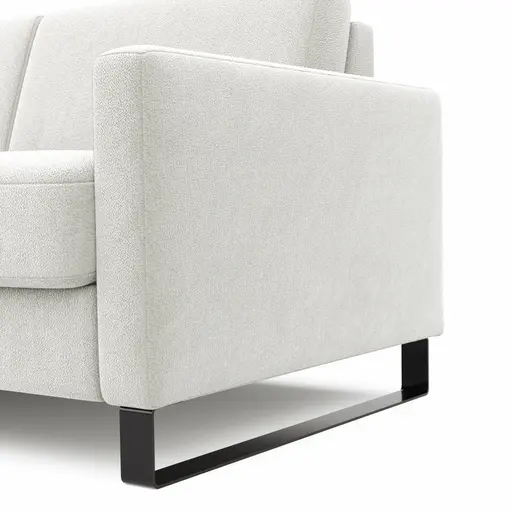 Schlafsofa Laredo - Longchair mit 2-Sitzer rechts inkl. Schlaffunktion mit Bettkasten, Stoff, Graubeige