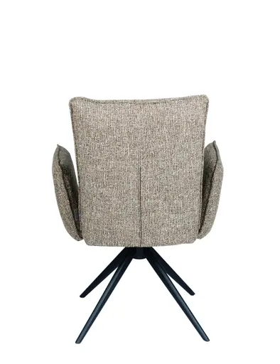 Armlehnstuhl MARCIA - drehbar, Stoff, Braun