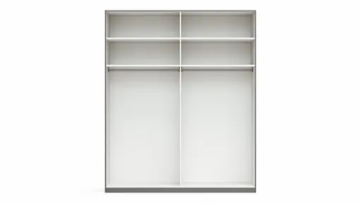 Drehtürenschrank Viana - B. ca. 200 cm, Lack, Steingrau