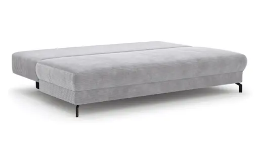 Schlafsofa Salema - 3-Sitzer mit Schlaffunktion (Liegefläche ca. 150x200cm), Stoff, Hellgrau