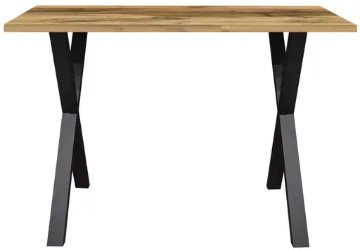 Bartresentisch - LB ca. 140x90 cm, Plankeneiche, Schwarz