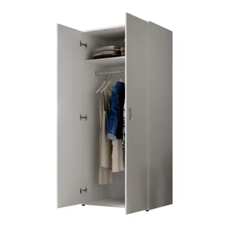 Drehtürenschrank- B ca. 160 cm, Weiß