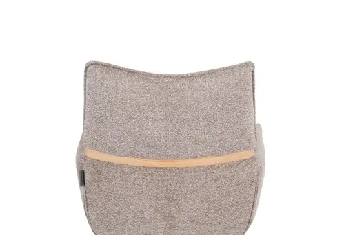 Armlehnstuhl MAROU - drehbar, Stoff, Braun