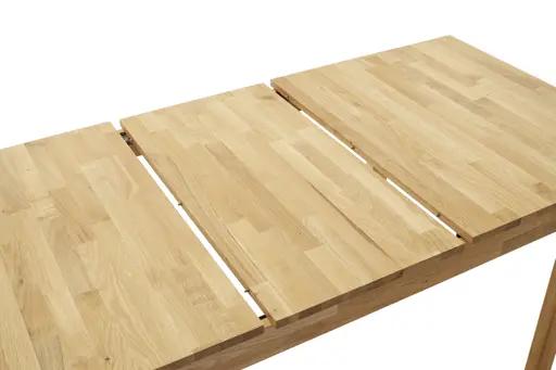 Esstisch - ausziehbar, LB ca. 125x80 cm, Wildeiche massiv geölt