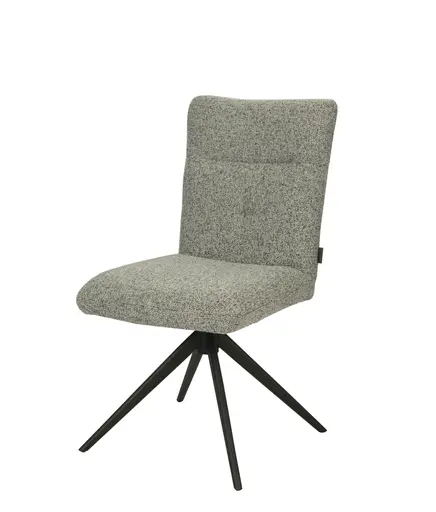 Stuhl MYLENE - drehbar, Stoff, Schlamm