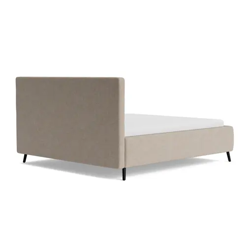 Bettgestell Coria - Liegefläche 180x200 cm, Stoff, Taupe