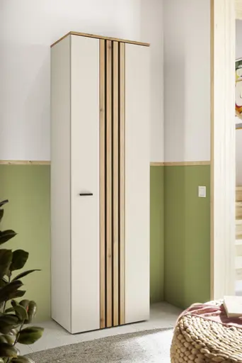 Garderobenschrank - B ca. 60 cm, Kaschmir, Evoke Eiche Nachbildung