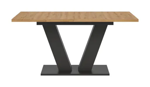 Esstisch - ausziehbar, LB ca. 150x90 cm, Artisan Eiche Nachbildung, Grau