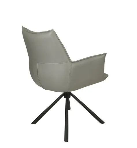 Armlehnstuhl MAKANA - drehbar, Stoff, Hellgrau