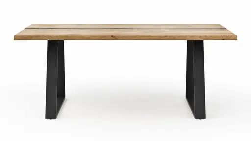 Esstisch Kima - LB ca. 200x100 cm, Wildeiche massiv mit Epoxid-Harz