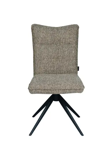 Stuhl MARCIA - drehbar, Stoff, Braun