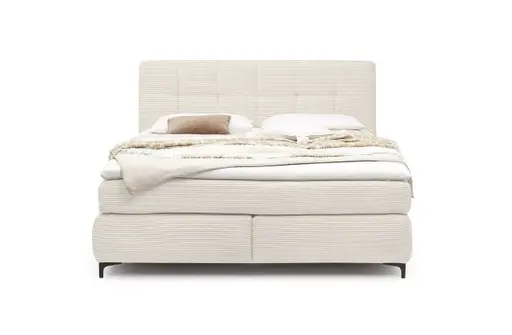 Boxspringbett- Liegefläche ca. 180x200 cm, Stoff, Beige
