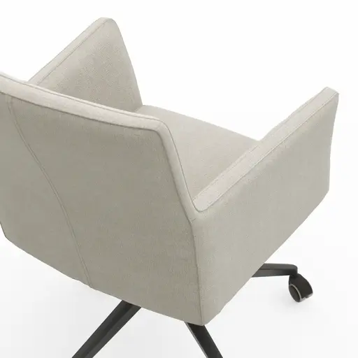 Armlehnstuhl Cosyra - drehbar, Stoff, Natur