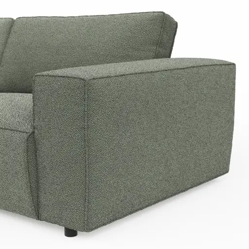 Sofa Lilaia - 1,5-Sitzer XL Tief mit 1,5-Sitzer XL, Stoff, Olivgrün