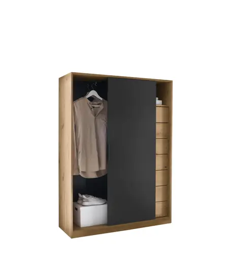 Kommode- Eiche Dekor, Graphit