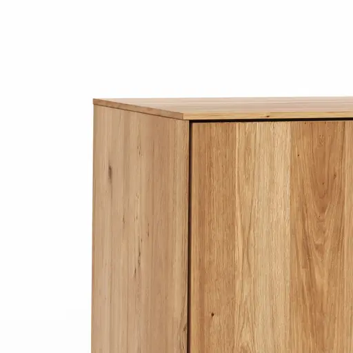 Mediaboard Saratoga - Wildeiche massiv, natur geölt