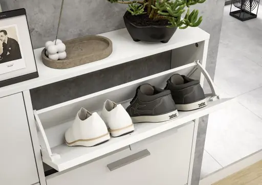 Schuhkipper - B ca. 116 cm, Weiß