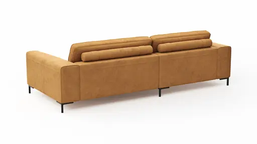 Ecksofa Solano - Longchair Links mit 1,75-Sitzer, Stoff, Mango