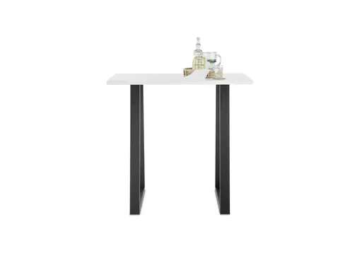 Bartresentisch - LB ca. 120x70 cm, Weiß, Schwarz