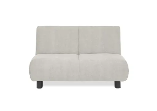  Faltsofa EBBY - 2-Sitzer ohne Armlehne, 140 cm inkl. Schlaffunktion, Stoff, Creme
