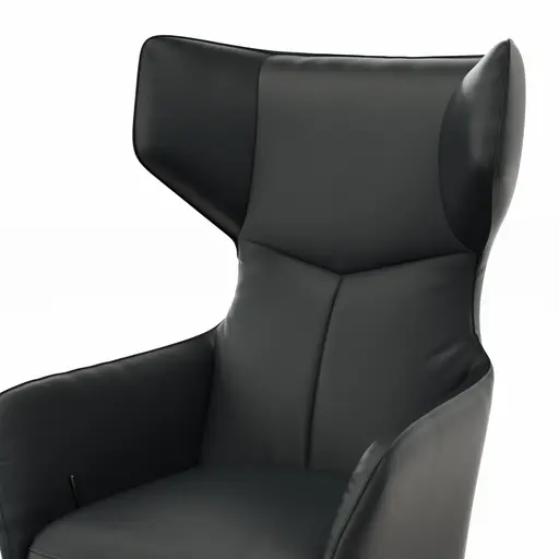 Sessel Noto Relax II - Rückenlehne verstellbar, Leder, schwarz