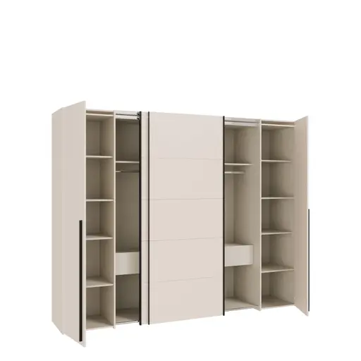  Schwebe-/Drehtürenschrank FAHDA- B ca. 270 cm, Sand