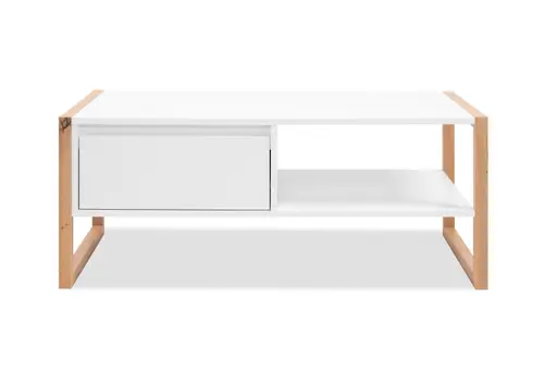 Couchtisch - LB ca. 100x55 cm, Weiß, Artisan Eiche Nachbildung