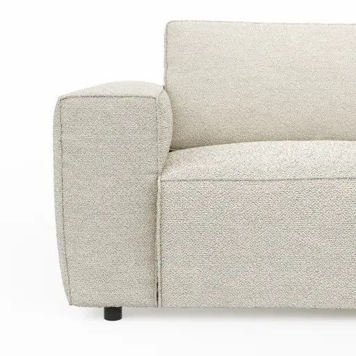 Sofa Lilaia - 1,5-Sitzer XL mit 1,5-Sitzer XL Tief, Stoff, Creme