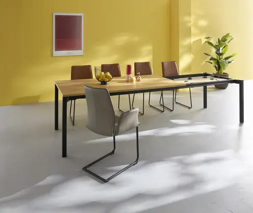 Esstisch Alis - ausziehbar, LB ca. 180x100cm, Wildeiche furniert