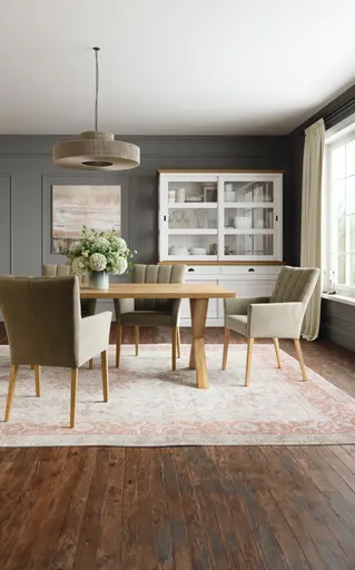 Buffetschrank Louisiana - mit Schiebetüren, teilmassiv, Weiß