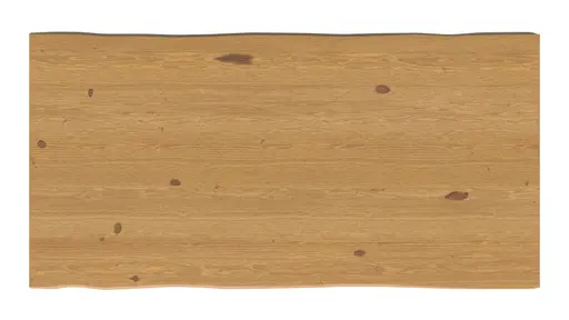 Esstisch 3100 - LB ca. 200x100 cm, Asteiche massiv, Waldkante, Kreuzfuß, Schwarz